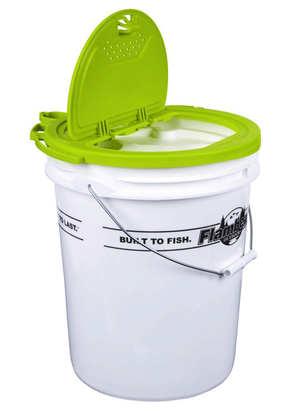 Buy Flambeau Outdoors 6064BC 5 Gal. Insulated Bait Bucket with Premium Lid, Live  Bait Fishing Storage, Lime Green/White Online at desertcartINDIA
