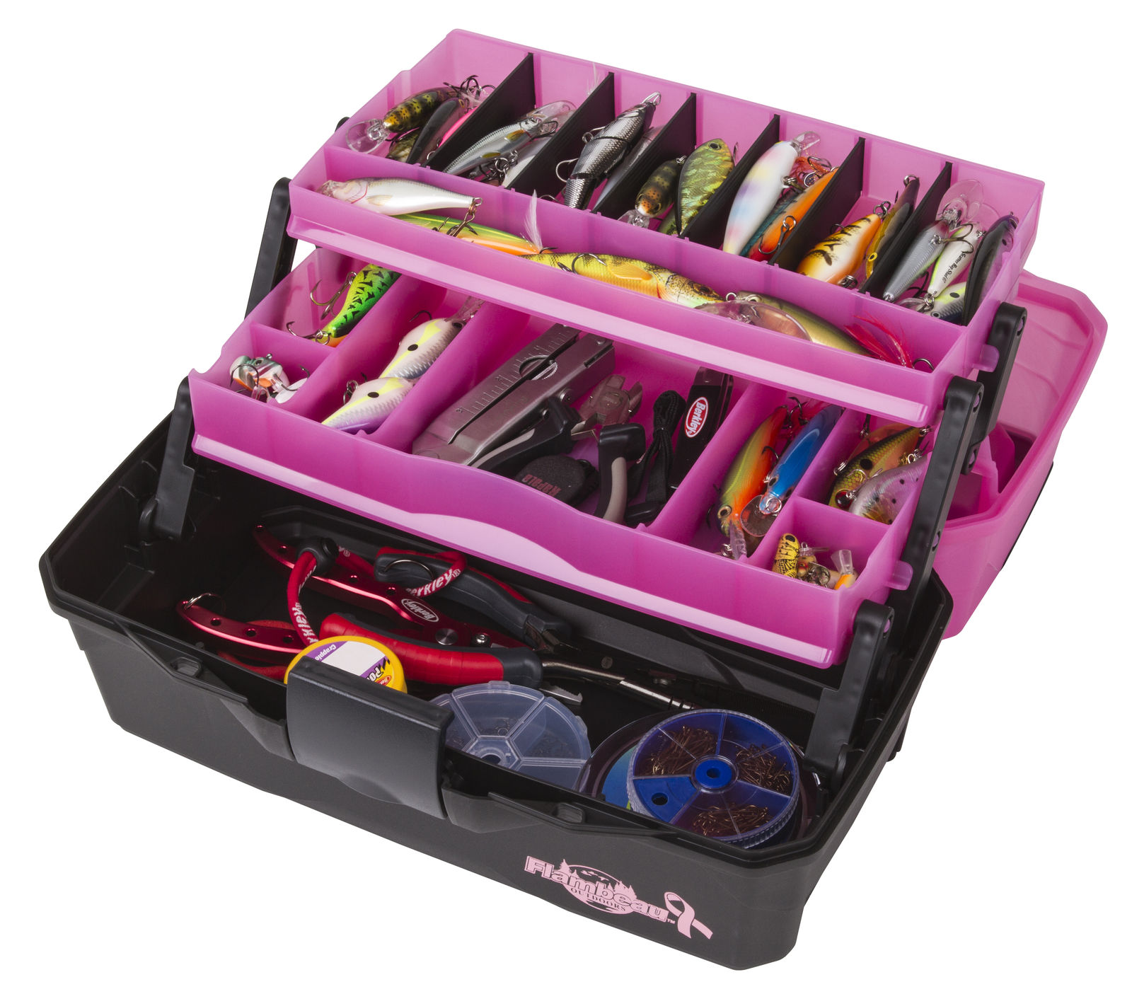 One Tray Pink Ribbon Classic Tackle Box
