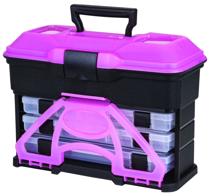 purple fishing tackle box